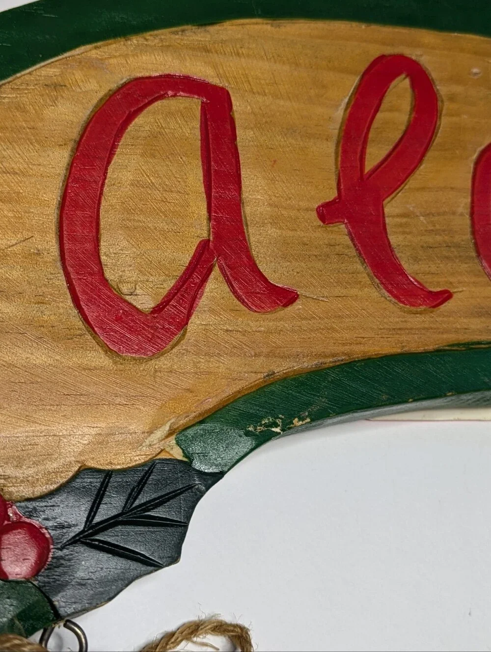 Vintage wooden red
